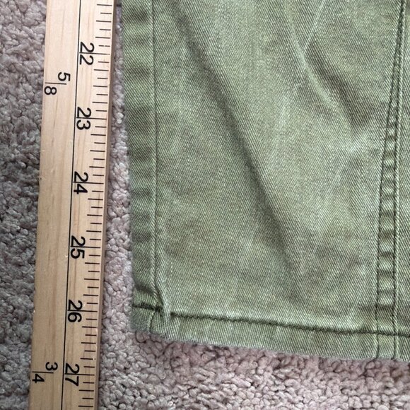 Jessica Simpson Cargo Pants Womens 30 Green Y2K Wide Leg Grunge Utility Workwear - Picture 9 of 10